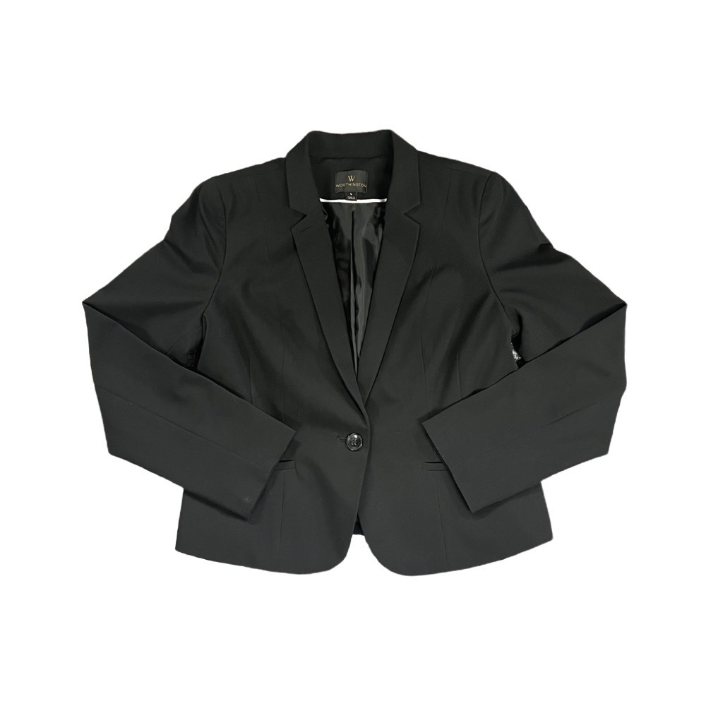 Worthington Black Professional Business Casual Office Work Blazer